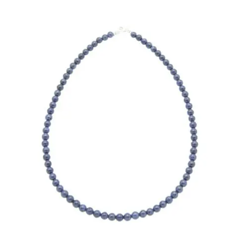 collier saphir pierres boules 6mm