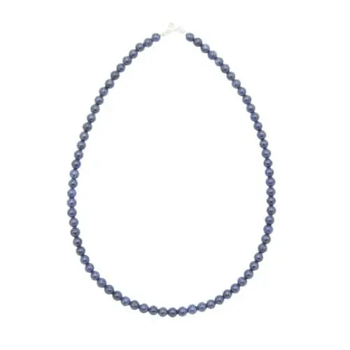 collier saphir pierres boules 6mm