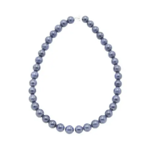 collier saphir pierres boules 12mm