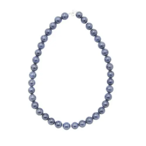 collier saphir pierres boules 12mm