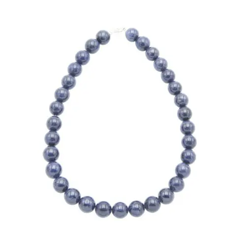 collier saphir pierres boules 14mm