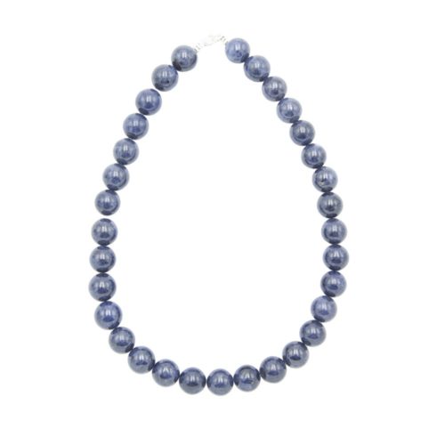 collier saphir pierres boules 14mm