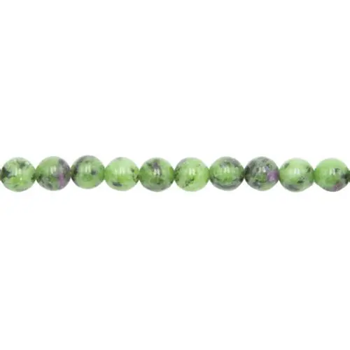 fil rubis sur zoisite pierres boules 8mm