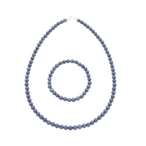 parure saphir pierres boules 6mm