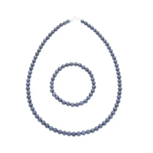 parure saphir pierres boules 6mm