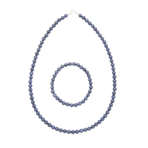 parure saphir pierres boules 6mm
