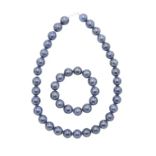 parure saphir pierres boules 14mm