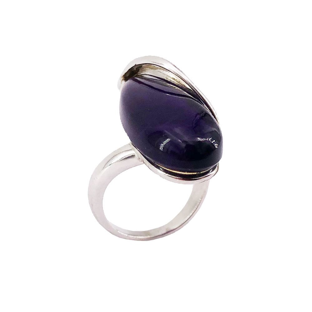 bague améthyste argent