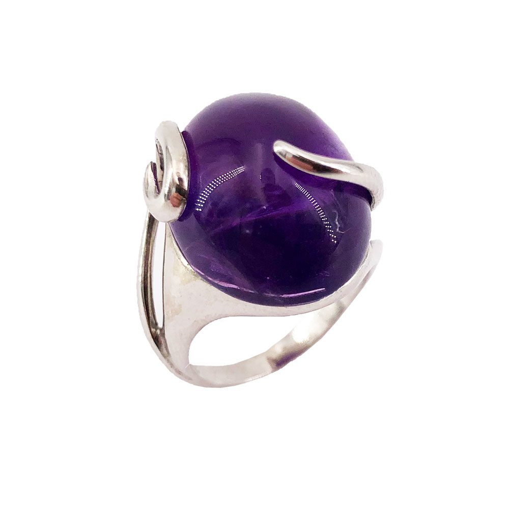 bague améthyste argent