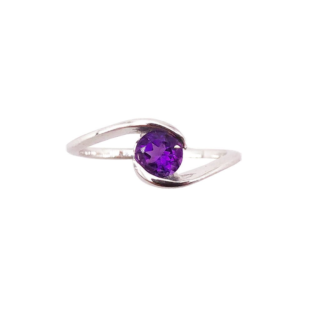 bague améthyste argent