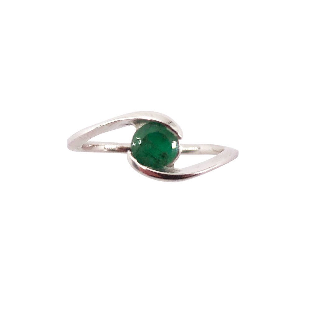 bague émeraude argent
