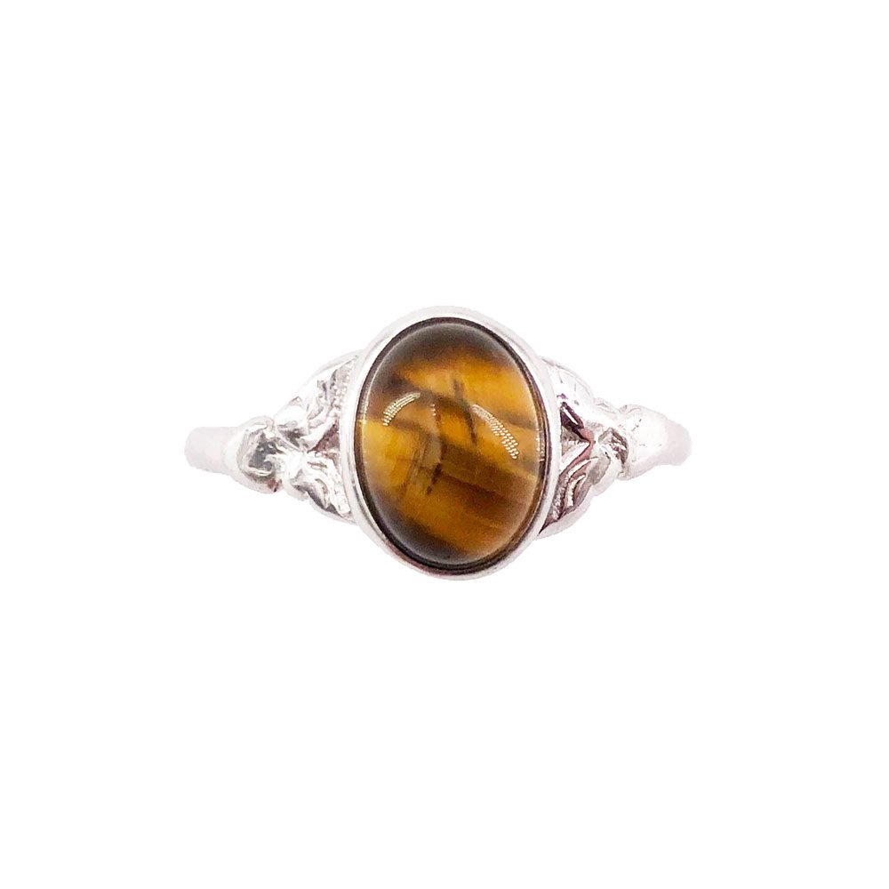 bague oeil de tigre argent