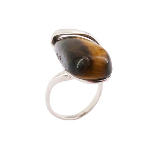 bague oeil de tigre argent