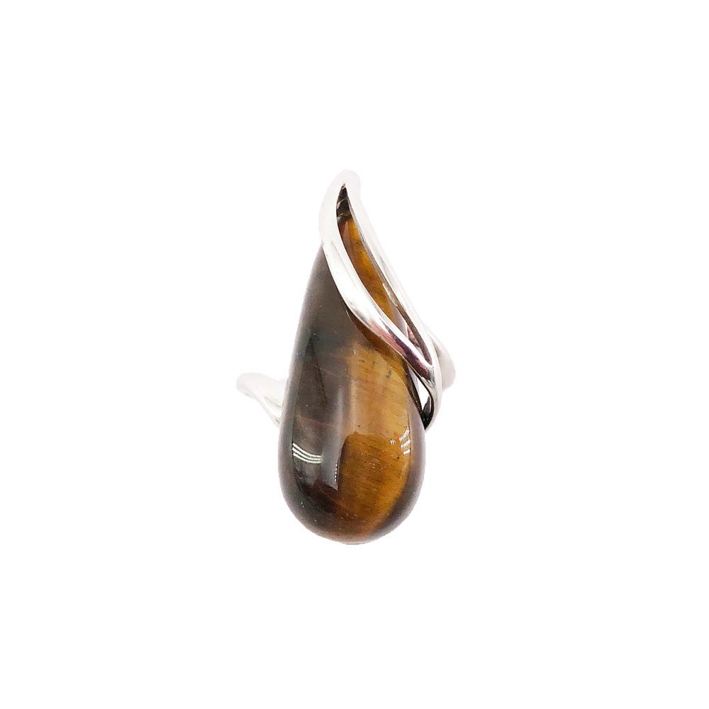 bague oeil de tigre argent