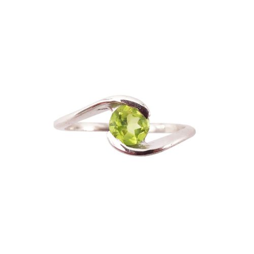bague péridot argent