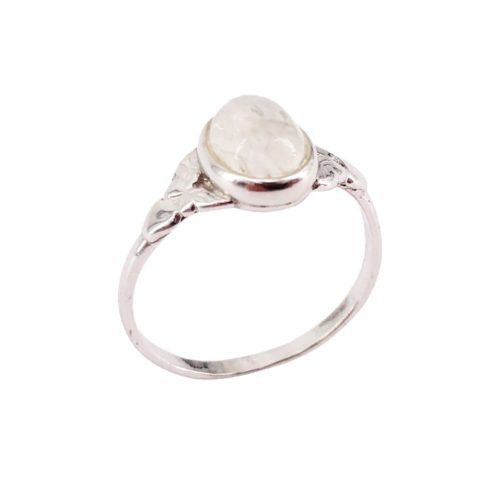 bague pierre de lune argent
