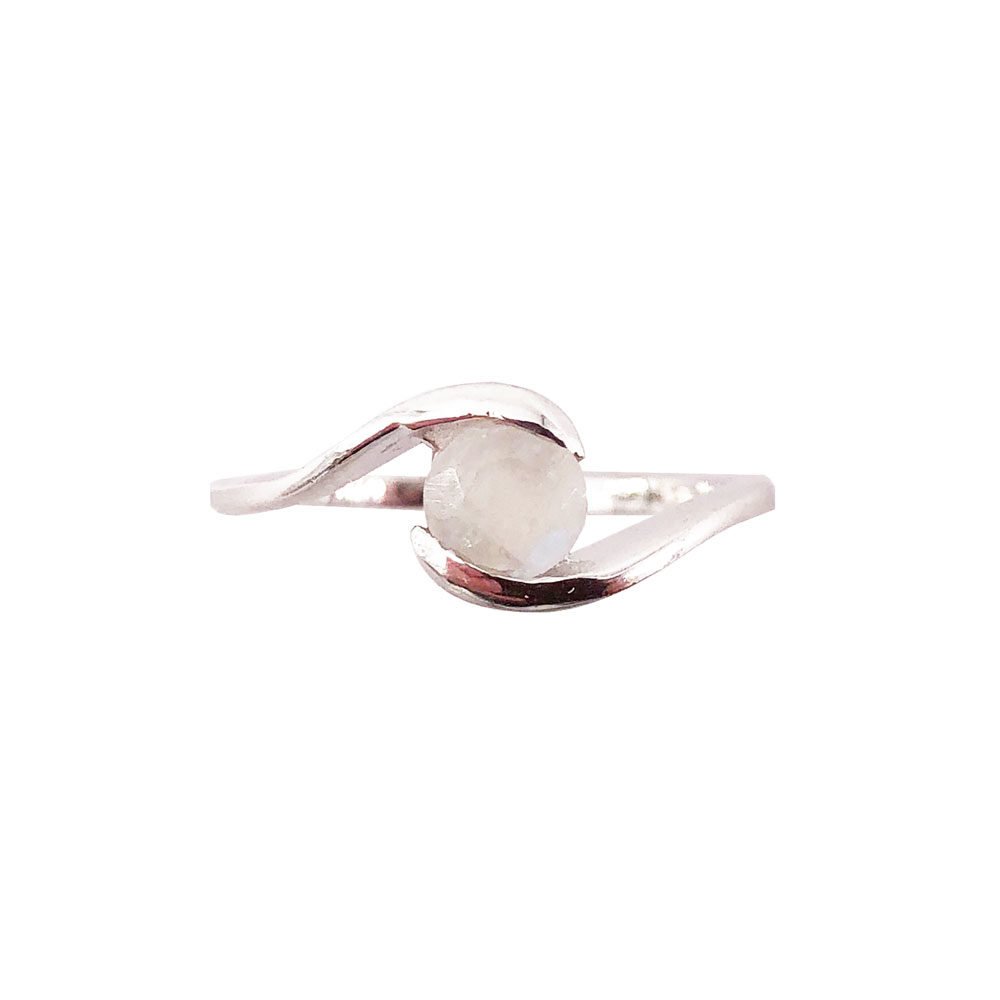bague pierre de lune argent