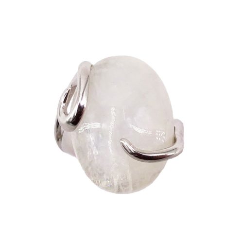 bague pierre de lune argent