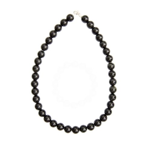 collier onyx pierres boules 12mm