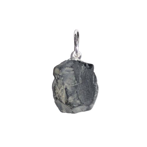 pendentif spinelle noir pierre brute