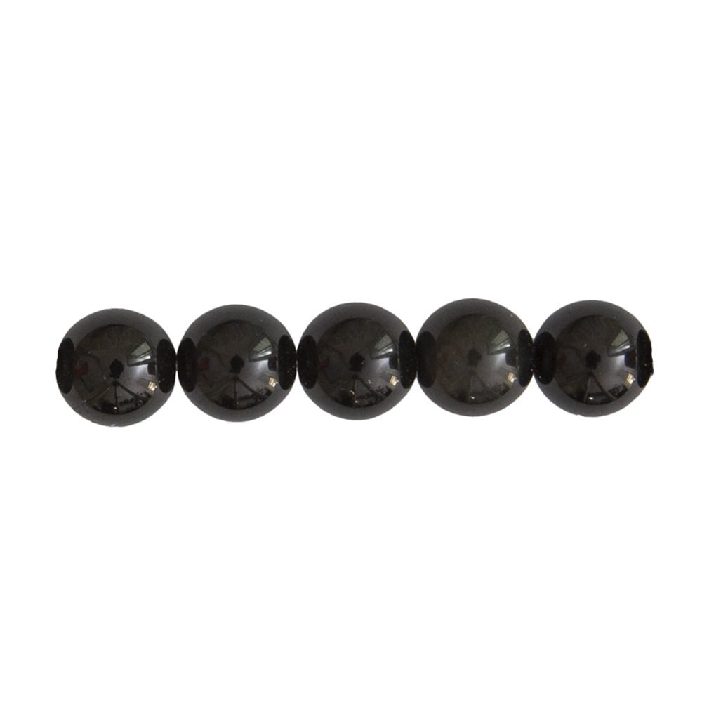 perle ronde obsidienne noire 8mm