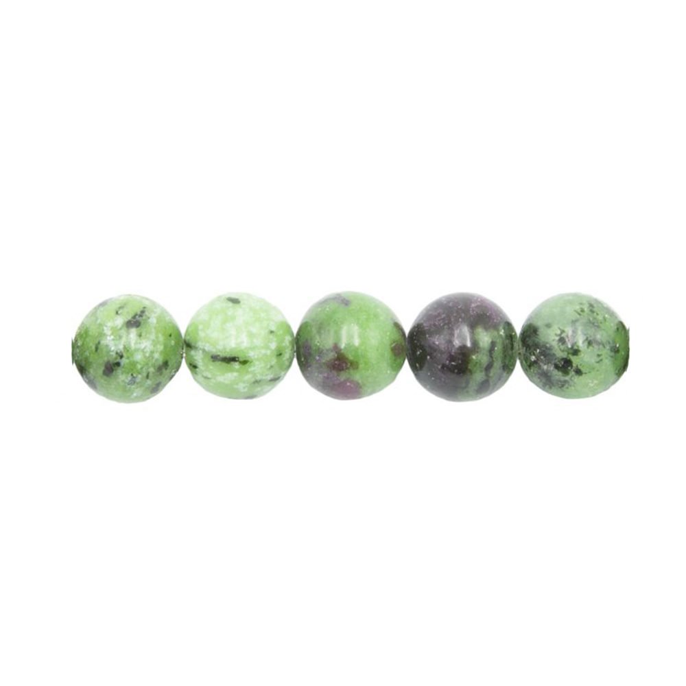 perle rubis sur zoisite 10mm