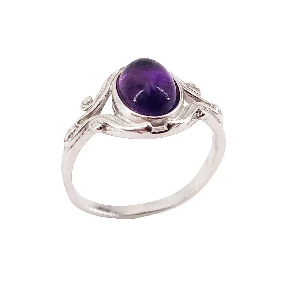 anillo amatista plata
