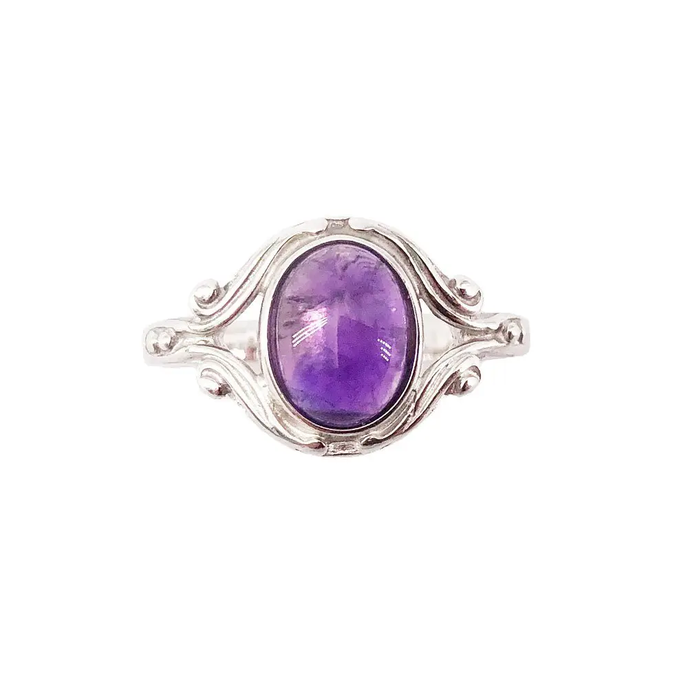 bague améthyste argent