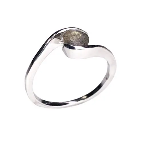 anillo labradorita plata