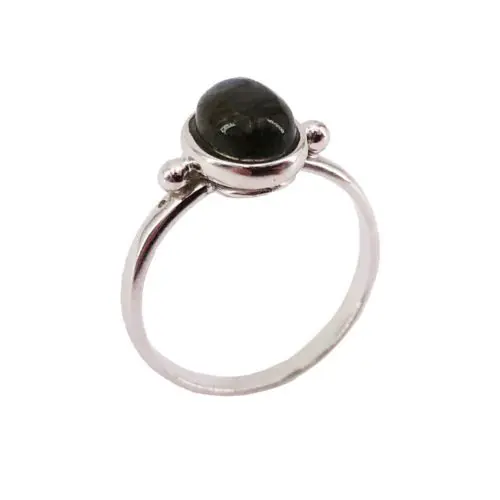 anillo labradorita plata