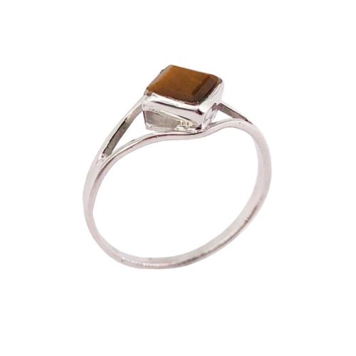 anillo ojo de tigre plata