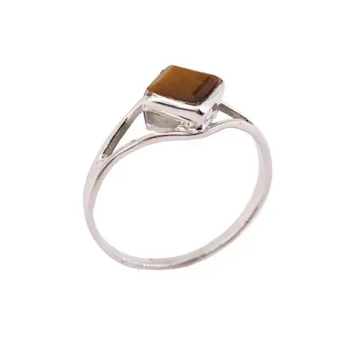 anillo ojo de tigre plata