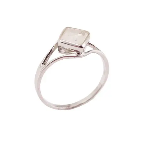 anillo piedra de luna plata