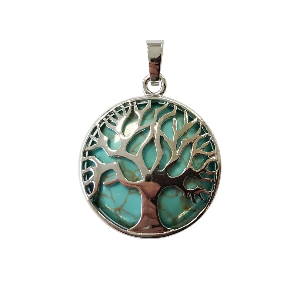 pendentif turquoise stabilisée arbre de vie pendentif turquoise stabilisée arbre de vie