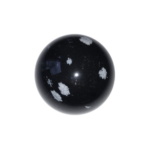 sphere obsidienne neige 40mm