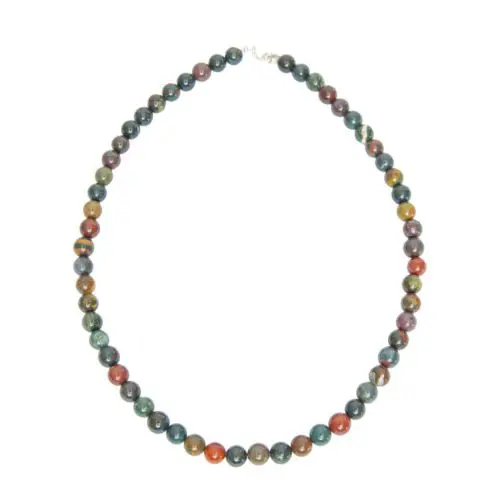 collar jaspe sanguíneo 8mm