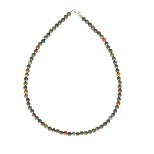 collar jaspe sanguíneo 6mm