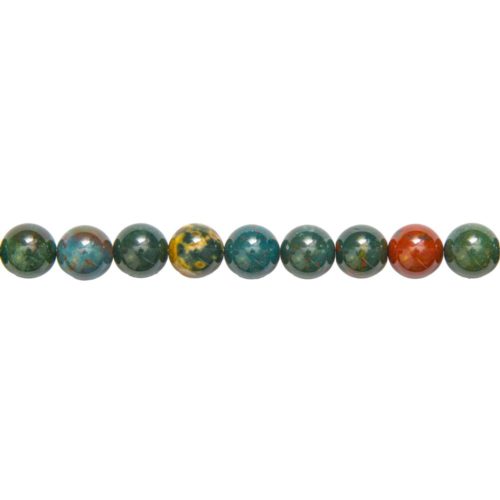 fil jaspe sanguin 10mm