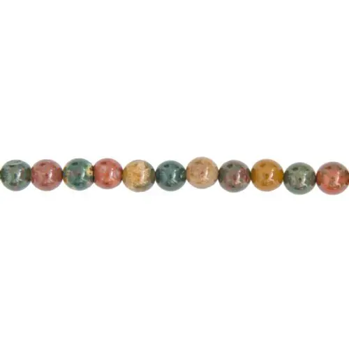 fil jaspe sanguin 6mm