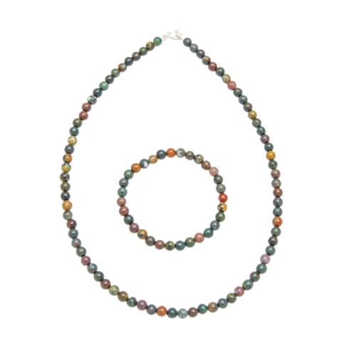 parure pierre de sang 6mm