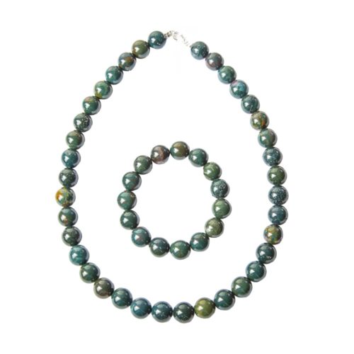 parure pierre de sang 12mm