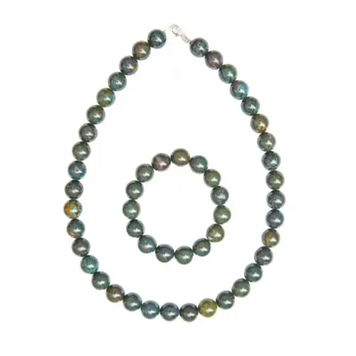 parure pierre de sang 12mm