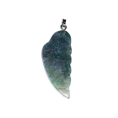 colgante ágata musgosa ala de ángel