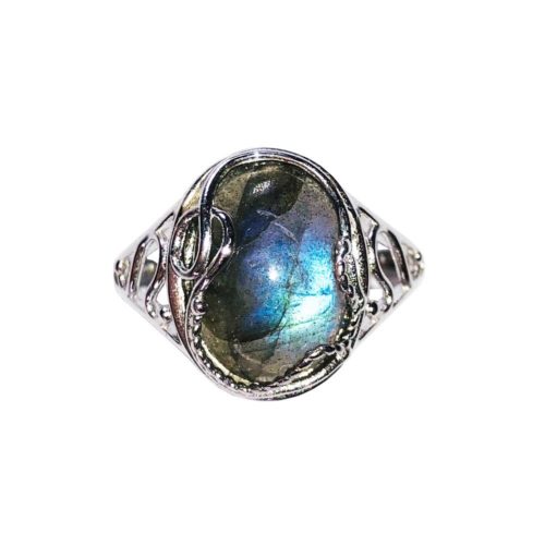 bague labradorite argent rhodie
