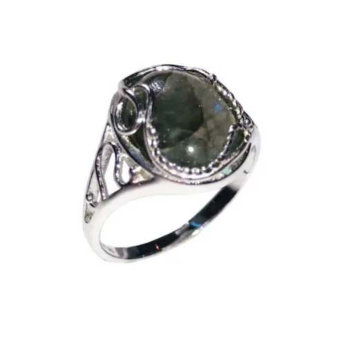 anillo labradorita plata rodiada