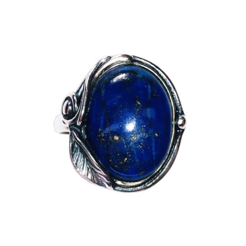 bague lapis lazuli argent rhodié