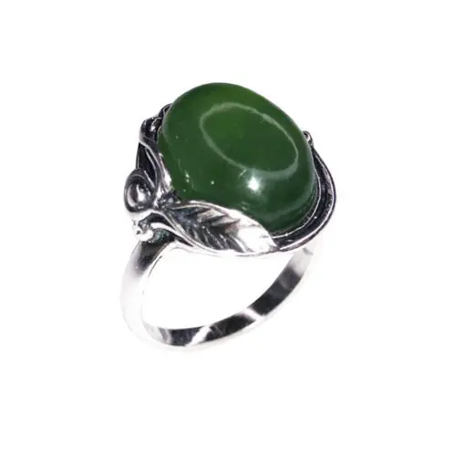 bague jade argent rhodie