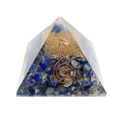pyramide orgonite lapis lazuli 60 70mm
