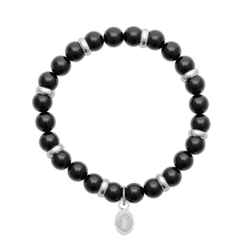 Bracelet Agate noire et Anneaux