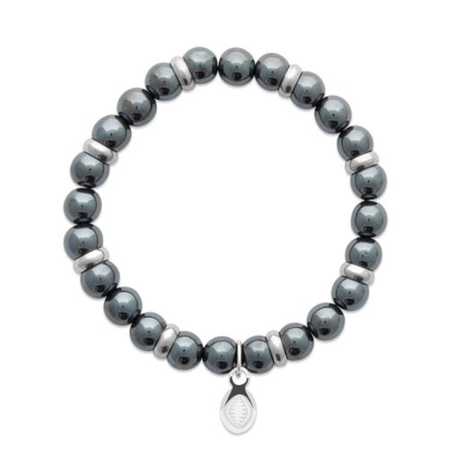 bracelet hématite et anneaux